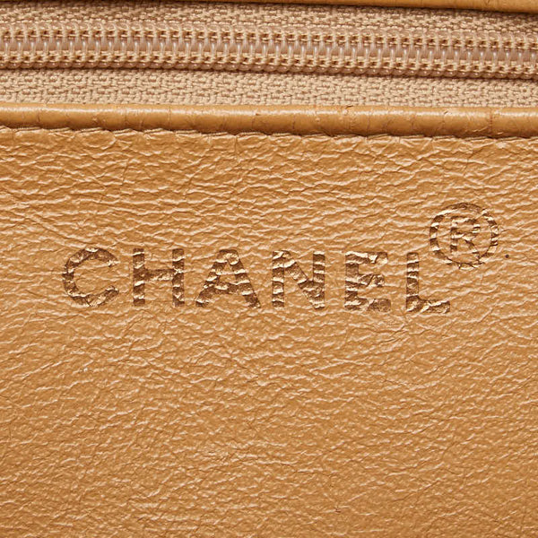 シャネル マトラッセ 復刻トート ココマーク トートバッグ ベージュ キャビアスキン レディース CHANEL 【中古】