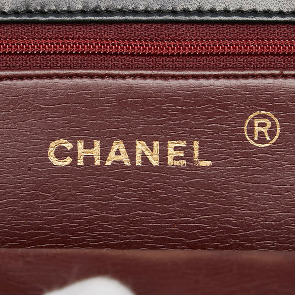 シャネル マトラッセ ココマーク チェーン ショルダーバッグ ブラック ラムスキン レディース CHANEL 【中古】