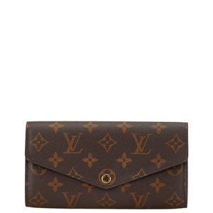 ルイ ヴィトン モノグラム ポルトフォイユ・サラ 長財布 M60531 ブラウン PVC レザー レディース LOUIS VUITTON 【中古】