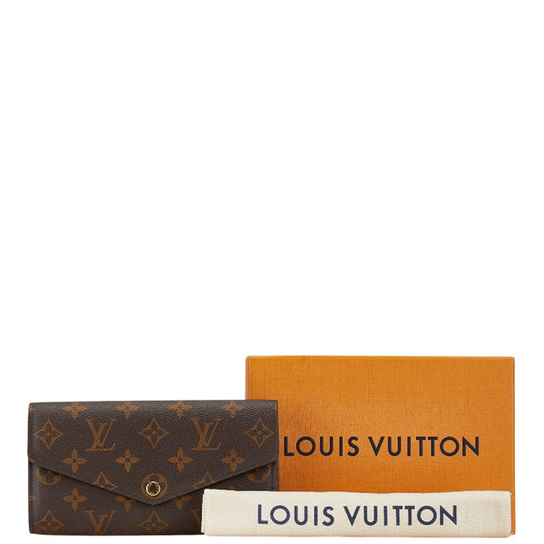 ルイ ヴィトン モノグラム ポルトフォイユ・サラ 長財布 M60531 ブラウン PVC レザー レディース LOUIS VUITTON 【中古】