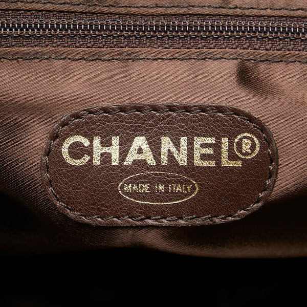 シャネル チェーン トートバッグ ブラウン スウェード レディース CHANEL 【中古】