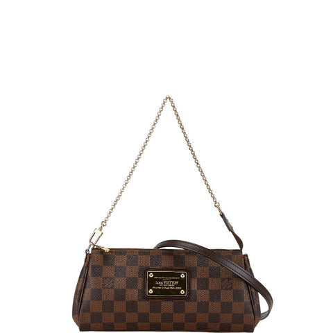 ルイ ヴィトン ダミエ エヴァ チェーン ハンドバッグ ショルダーバッグ 2WAY N55213 ブラウン PVC レザー レディース LOUIS VUITTON 【中古】