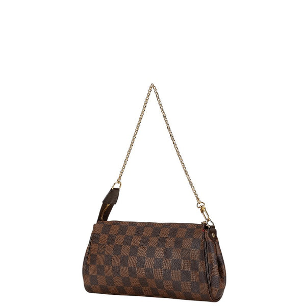 ルイ ヴィトン ダミエ エヴァ チェーン ハンドバッグ ショルダーバッグ 2WAY N55213 ブラウン PVC レザー レディース LOUIS VUITTON 【中古】