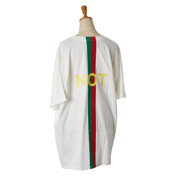 グッチ 20AW Fake Not プリント 半袖Ｔシャツ サイズ：M 616036XJCXX ホワイト マルチカラー コットン メンズ GUCCI 【中古】