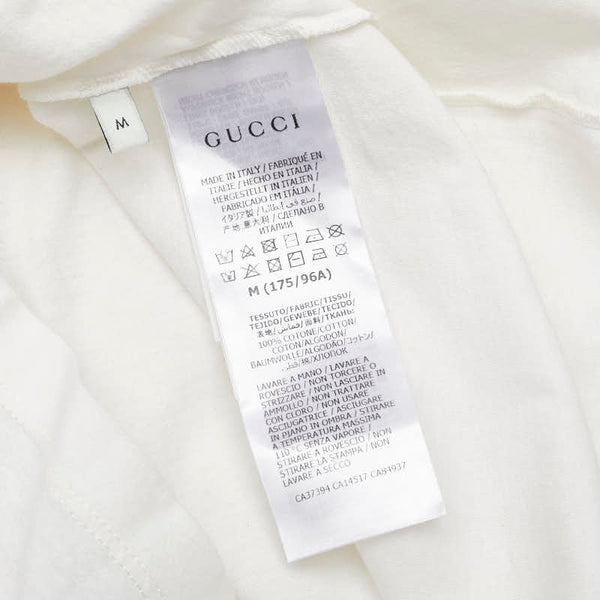 グッチ 20AW Fake Not プリント 半袖Ｔシャツ サイズ：M 616036XJCXX ホワイト マルチカラー コットン メンズ GUCCI 【中古】