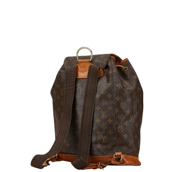 ルイ ヴィトン モノグラム モンスリGM リュック バックパック M51135 ブラウン PVC レザー レディース LOUIS VUITTON 【中古】