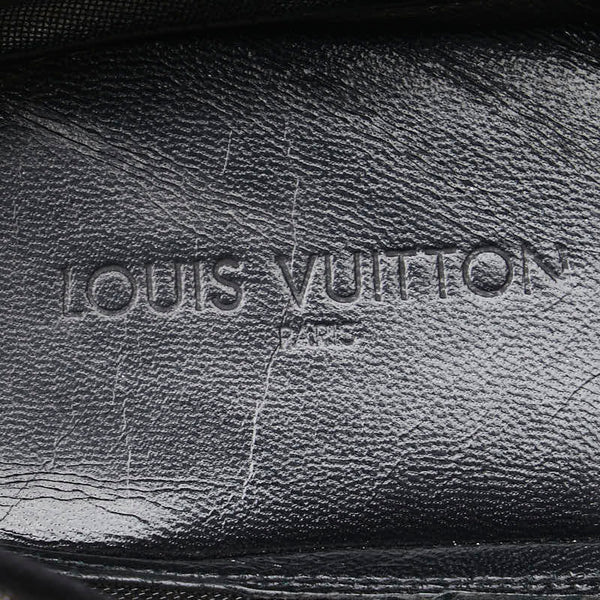 ルイ ヴィトン ダミエ エスパドリーユ スパンコール メッシュ スニーカー スリッポン サイズ：38 ブラック ナイロン レディース LOUIS VUITTON 【中古】