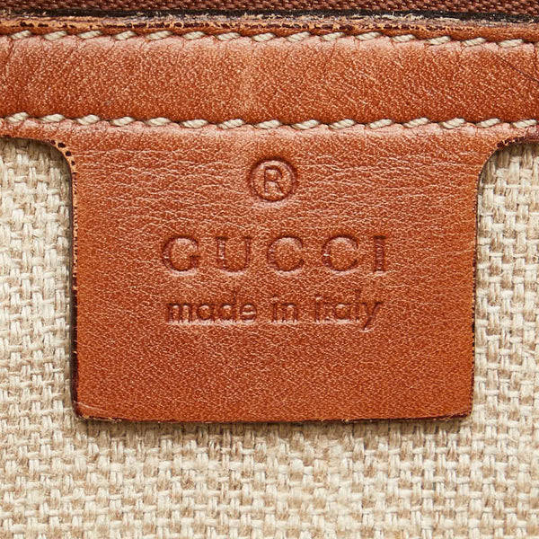 グッチ バンブー ハンドバッグ ミニボストンバッグ 154377 ブラウン レザー レディース GUCCI 【中古】