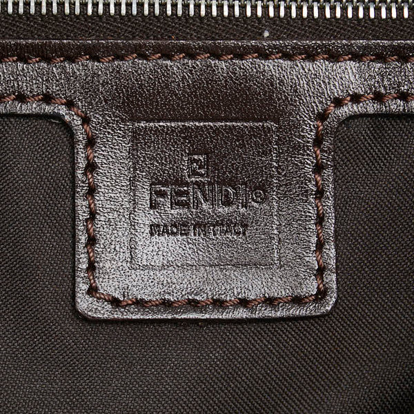 フェンディ ズッカ マンマバケット ハンドバッグ ワンショルダーバッグ 26424 ブラウン キャンバス レザー レディース FENDI 【中古】