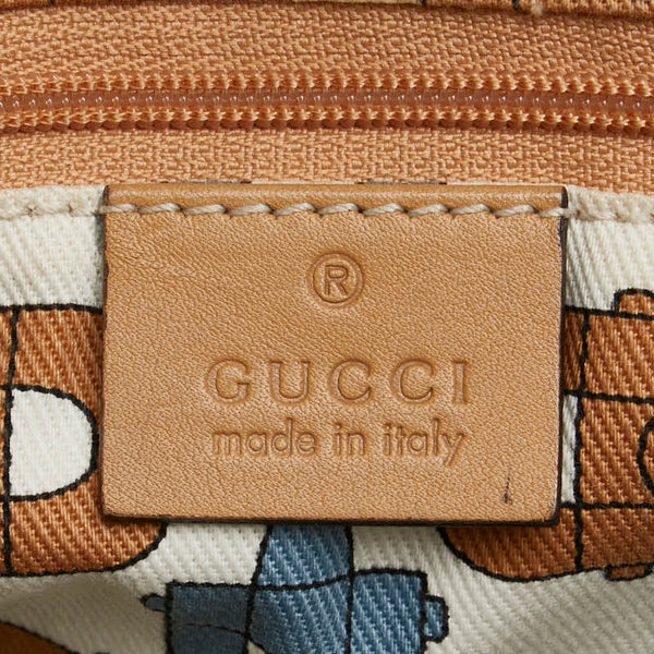 グッチ GGキャンバス スーキー ハンドバッグ トートバッグ 211944 ベージュ ブラウン キャンバス レザー レディース GUCCI 【中古】