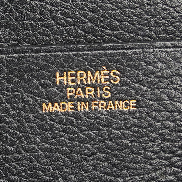 エルメス コペルニクス 二つ折り財布 ブラック エヴァーグレイン メンズ HERMES 【中古】