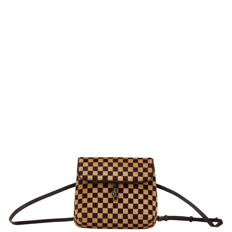 ルイ ヴィトン ダミエ ソバージュ ガゼル ショルダーバッグ M92130 ブラウン ハラコ レザー レディース LOUIS VUITTON 【中古】