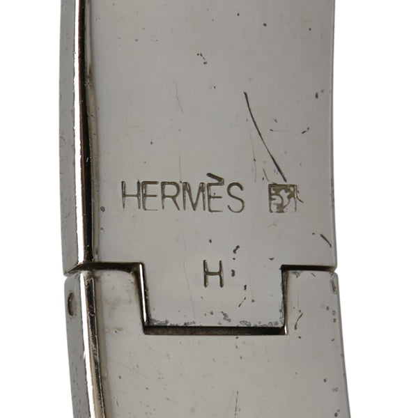 エルメス クリッククラックH PM ブレスレット シルバー ピンク メタル レディース HERMES 【中古】