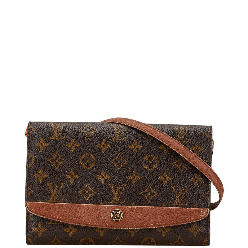 ルイ ヴィトン モノグラム ボルドー24 ショルダーバッグ M51798 ブラウン PVC レザー レディース LOUIS VUITTON 【中古】