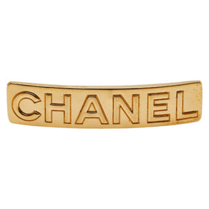 シャネル ロゴ バレッタ ゴールド メッキ レディース CHANEL 【中古】