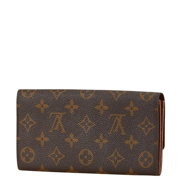 ルイ ヴィトン モノグラム ポシェット ポルト モネ クレディ 長財布 M61725 ブラウン PVC レザー レディース LOUIS VUITTON 【中古】