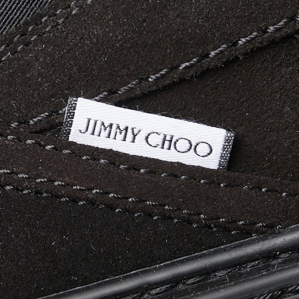 ジミーチュウ 星 スター スタッズ スニーカー スリッポン サイズ：43 1/2 ブラック シルバー スウェード メンズ JIMMY CHOO 【中古】