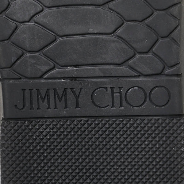 ジミーチュウ 星 スター スタッズ スニーカー スリッポン サイズ：43 1/2 ブラック シルバー スウェード メンズ JIMMY CHOO 【中古】