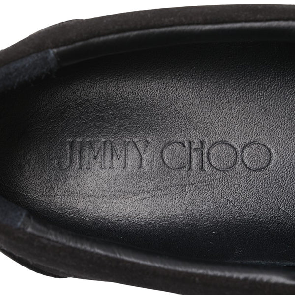 ジミーチュウ 星 スター スタッズ スニーカー スリッポン サイズ：43 1/2 ブラック シルバー スウェード メンズ JIMMY CHOO 【中古】