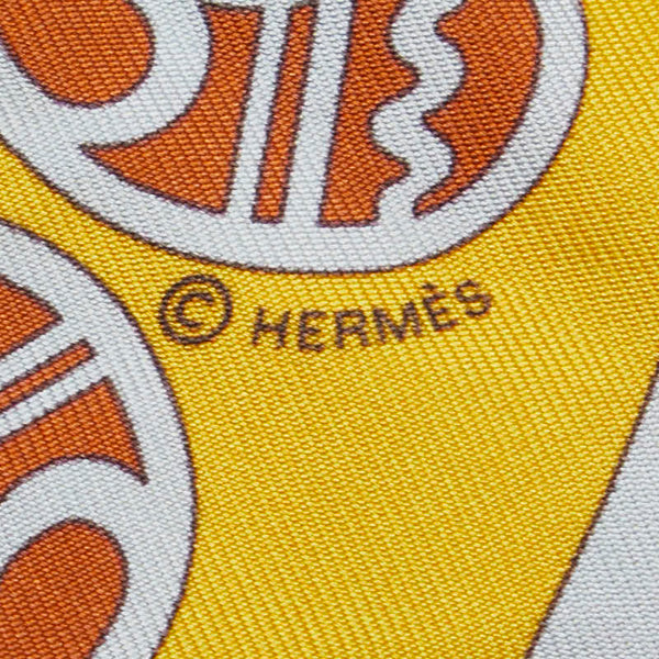 エルメス ツイリー GEOMETRIE CRETOISE クレタの幾何学 スカーフ ブラウン マルチカラー シルク レディース HERMES 【中古】