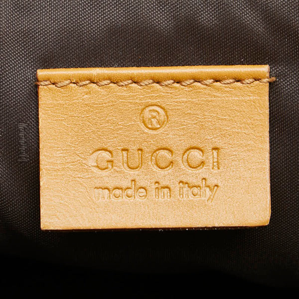 グッチ ハンドバッグ アクセサリーポーチ  039 1103 2123 ブラウン スウェード レザー レディース GUCCI 【中古】