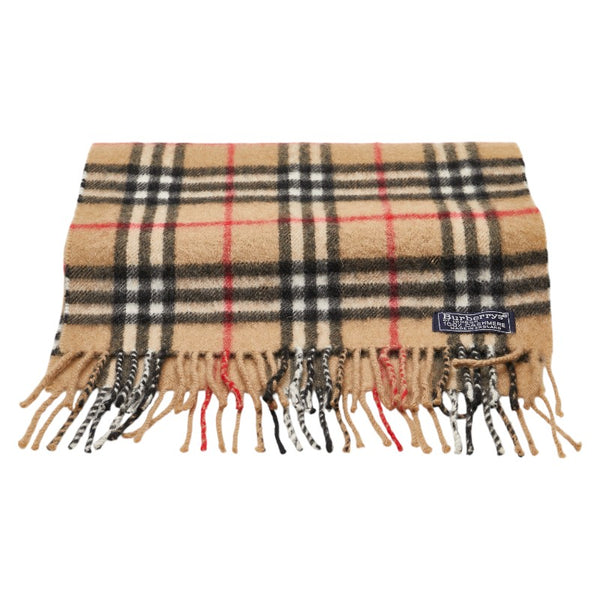 バーバリー ノバチェック マフラー ブラウン カシミヤ レディース BURBERRY 【中古】