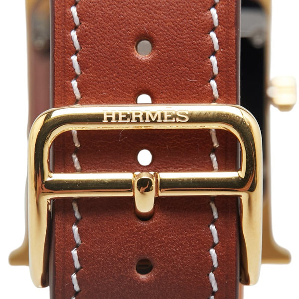 エルメス Hウォッチ 腕時計 HH1.510 クオーツ ホワイト文字盤 ステンレススチール レザー レディース HERMES 【中古】