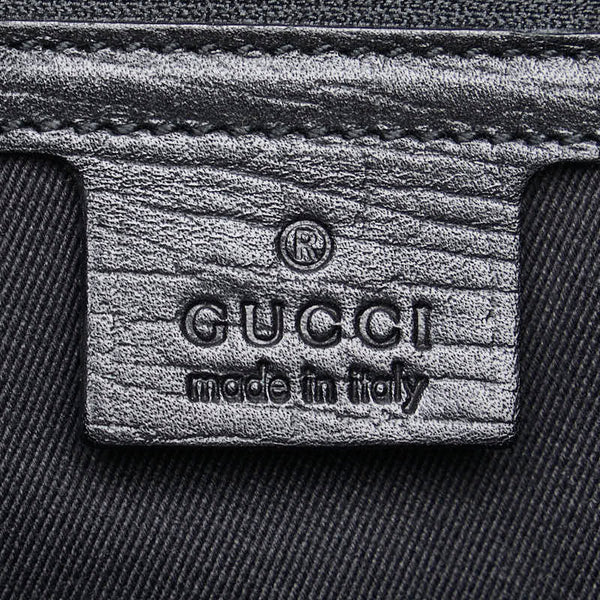 グッチ GGキャンバス バンブー トートバッグ ピンク ブラック キャンバス レザー レディース GUCCI 【中古】