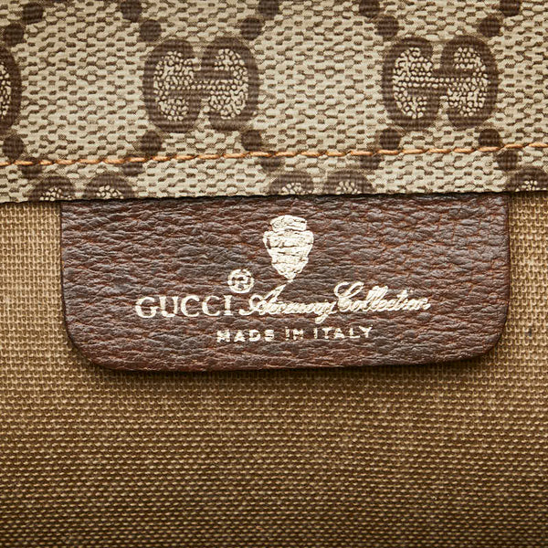 グッチ GGプラス トートバッグ 41.02.109 ベージュ ブラウン PVC レザー レディース GUCCI 【中古】