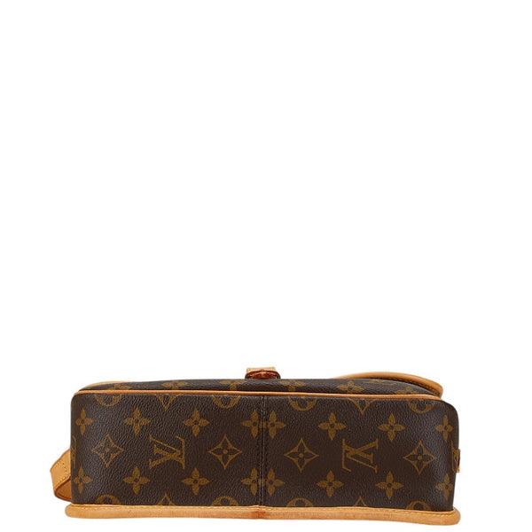 ルイ ヴィトン モノグラム ソローニュ 斜め掛け ショルダーバッグ M42250 ブラウン PVC レザー レディース LOUIS VUITTON 【中古】