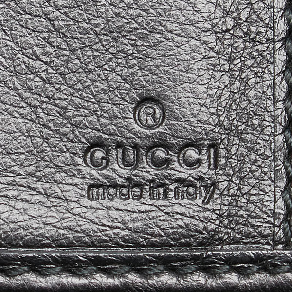 グッチ グッチシマ オールドグッチ 二つ折り財布 181668 ブラック レザー レディース GUCCI 【中古】