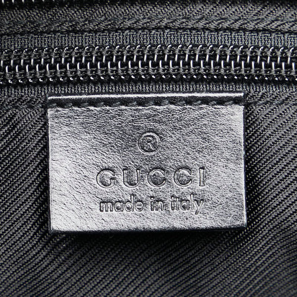 グッチ GGキャンバス トートバッグ ハンドバッグ 34339 ブラック キャンバス レザー レディース GUCCI 【中古】