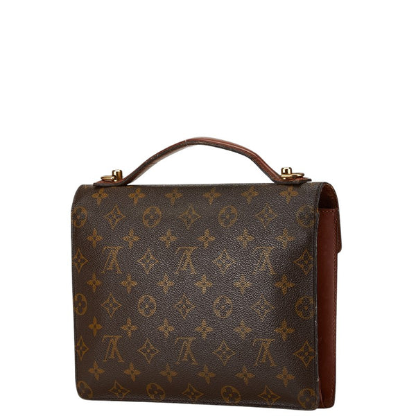 ルイ ヴィトン モノグラム モンソー ハンドバッグ M51185 ブラウン PVC レザー レディース LOUIS VUITTON 【中古】