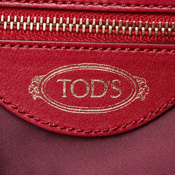 トッズ フラワーバッグ トートバッグ ピンク レザー レディース TOD’S 【中古】