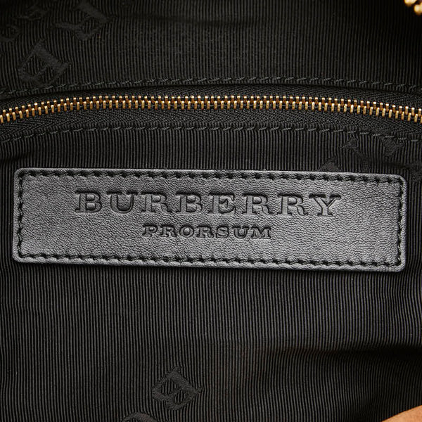 バーバリー トートバッグ ショルダーバッグ ブラウン レザー レディース BURBERRY 【中古】