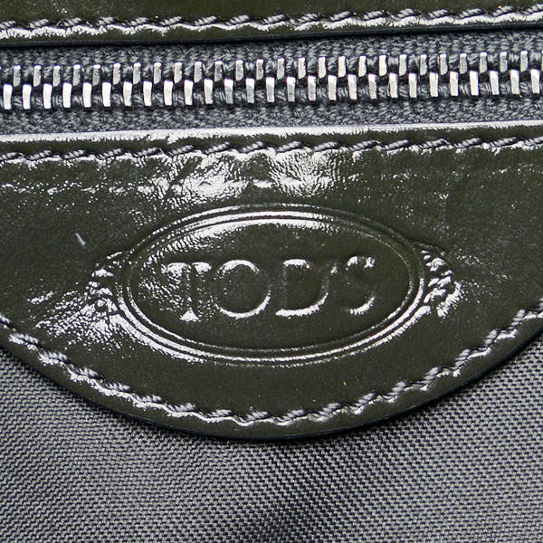 トッズ トートバッグ カーキ エナメル レディース TOD’S 【中古】