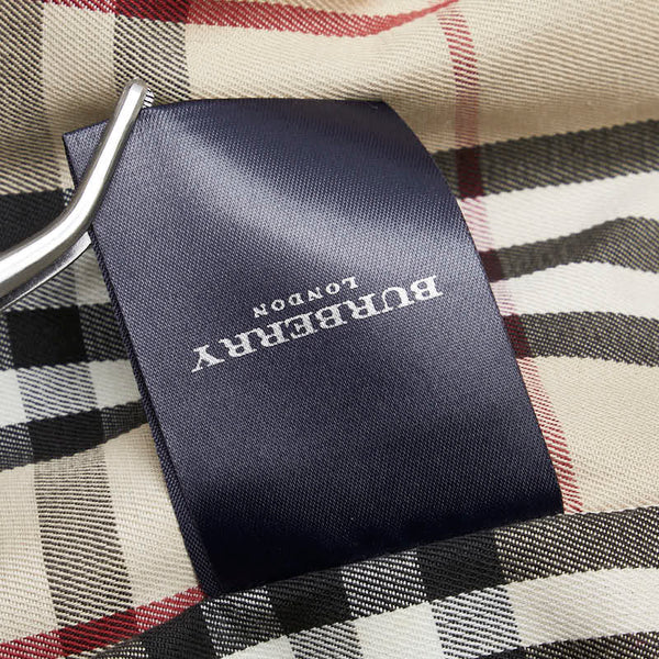 バーバリー ノバチェック トレンチコート ワインレッド コットン レディース BURBERRY 【中古】