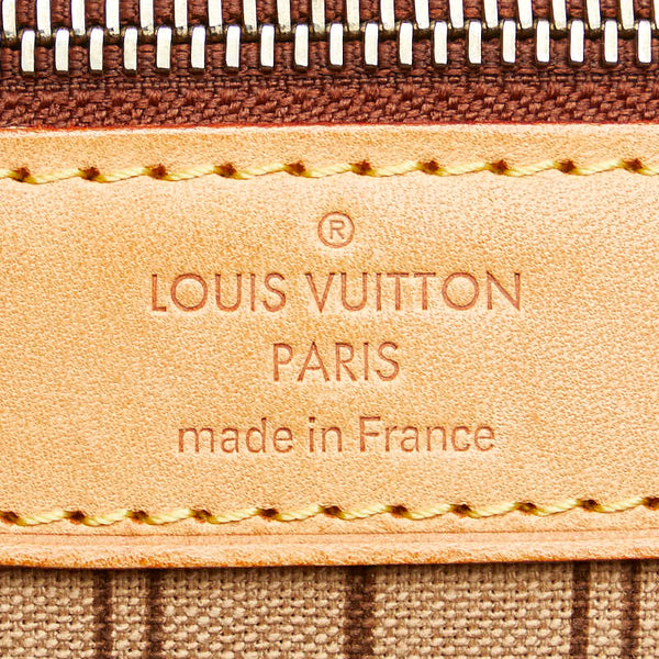 ルイ ヴィトン ダミエ ネヴァーフルMM トートバッグ ショルダーバッグ N51105 ブラウン PVC レザー レディース LOUIS VUITTON 【中古】