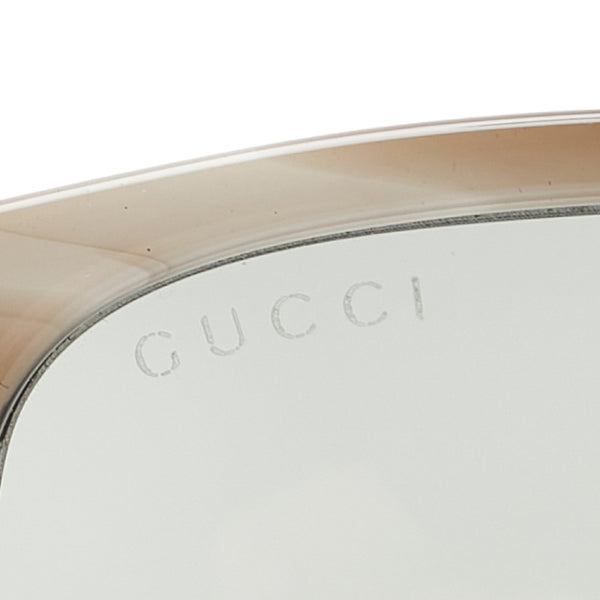 グッチ アジアンフィット スクエア サングラス アイウェア GG0451SA ブラウン グレー プラスチック レディース GUCCI 【中古】