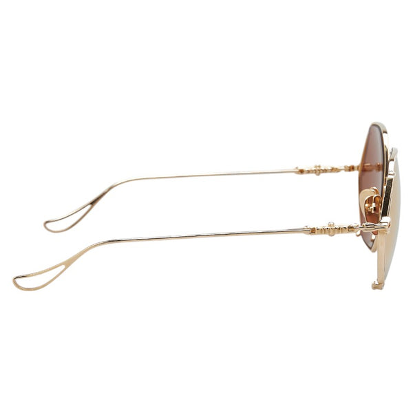 クロムハーツ BABY BITCH OCTAGONAL オクタゴナル サングラス ゴールド ブラウン メッキ メンズ CHROME HEARTS 【中古】