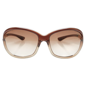 トムフォード Jennifer ジェニファー サングラス TF8 ブラウン プラスチック レディース TOM FORD 【中古】