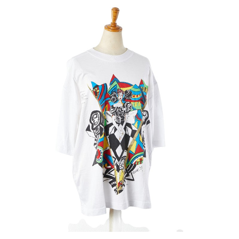 ヴェルサーチェ Couture Maurice Béjart モーリス ベジャール バックプリント Tシャツサイズ：S ホワイト マルチカラー コットン メンズ VERSACE 【中古】