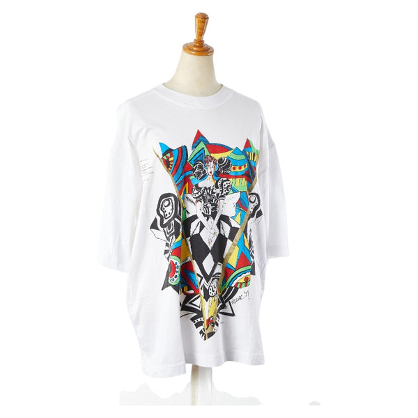 ヴェルサーチェ Couture Maurice Béjart モーリス ベジャール バックプリント Tシャツサイズ：S ホワイト マルチカラー コットン メンズ VERSACE 【中古】