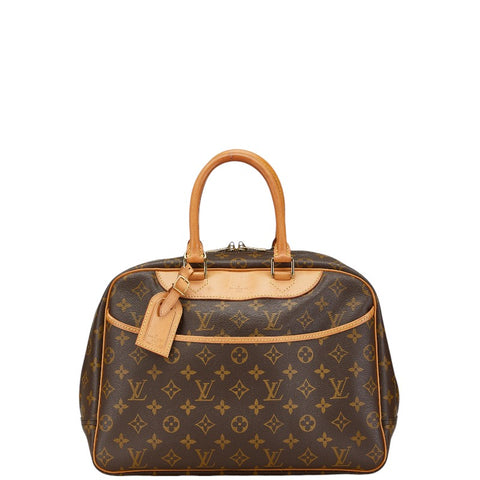 ルイ ヴィトン モノグラム ドーヴィル ハンドバッグ M47270 ブラウン PVC レザー レディース LOUIS VUITTON 【中古】