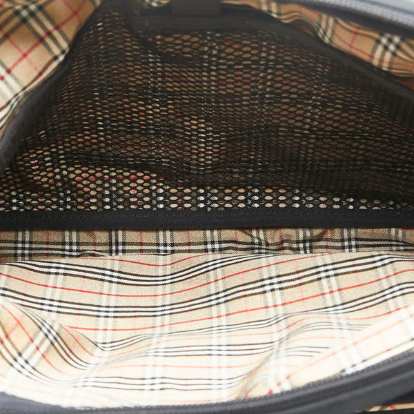 バーバリー ノバチェック ハンドバッグ ショルダーバッグ 2WAY ブラック ナイロン レディース BURBERRY 【中古】