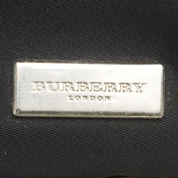 バーバリー ノバチェック ハンドバッグ ショルダーバッグ 2WAY ブラック ナイロン レディース BURBERRY 【中古】