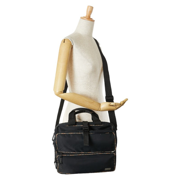 バーバリー ノバチェック ハンドバッグ ショルダーバッグ 2WAY ブラック ナイロン レディース BURBERRY 【中古】