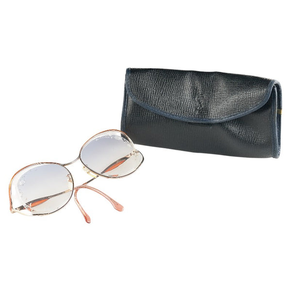 サンローラン フラワー 花 モチーフ サングラス オレンジ ブルー プラスチック レディース SAINT LAURENT 【中古】