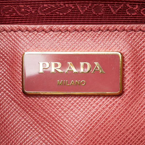 プラダ サフィアーノ ハンドバッグ ショルダーバッグ 2WAY ピンク レザー レディース PRADA 【中古】