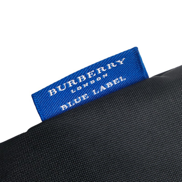 バーバリー ノバチェック ハンドバッグ ブラック ベージュ ナイロン レザー レディース BURBERRY 【中古】